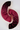Pink and black patterned travel pillow on a white background