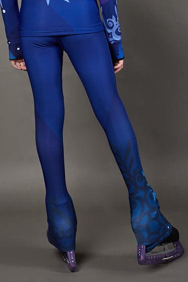 Figure Skating Pants - PINK SNOWY