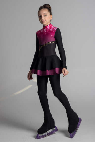 Figure Skating Outfit Overall Thermo with Skirt - PINK TORELLA