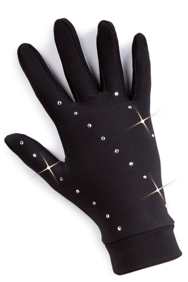 Gloves BLACK With Rhinestones
