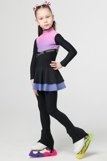 Figure Skating Outfit Overall Thermo with Skirt - LINA ORCHID
