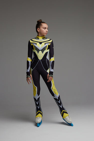 Figure Skating Overall Body Suit- JUNGLE FURY