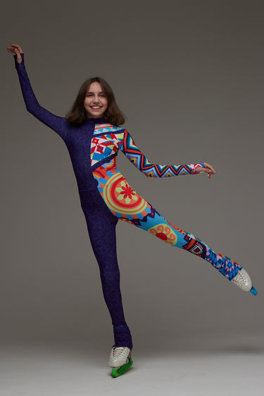 Figure Skating Overall Body Suit - TRIBAL