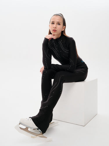 Two Pieces Outfit With Rhinestones - Dark Florentia A - Jacket & Pants