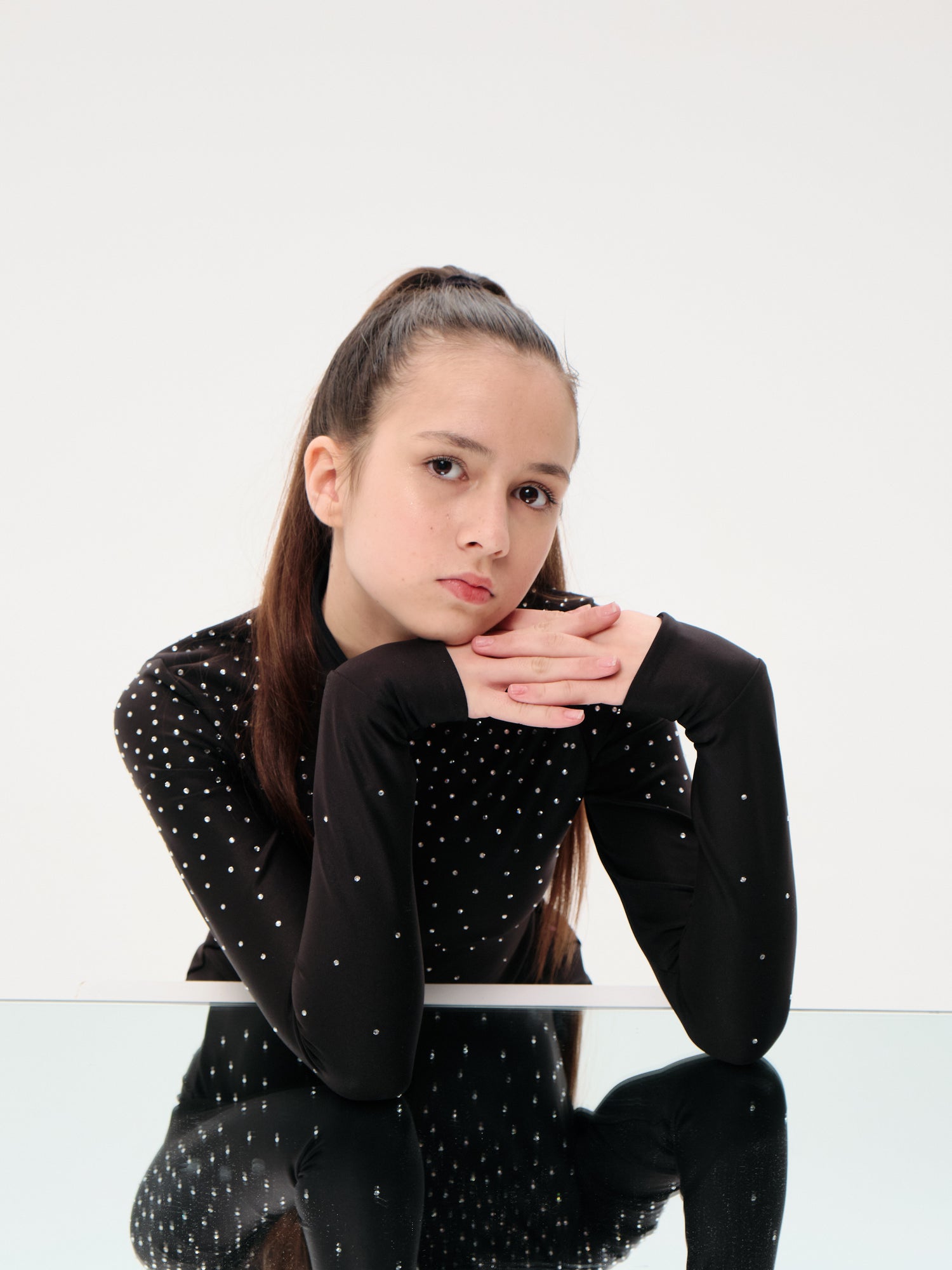 Two Pieces Outfit With Rhinestones - Dark Volterra B - Jacket & Pants