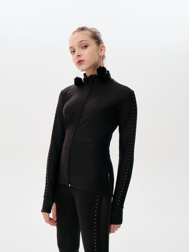 Two Pieces Outfit With Rhinestones - Venezia A - Jacket & Pant