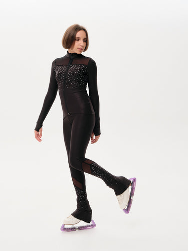 Two Pieces Outfit With Rhinestones - Umbria B - Jacket & Pants