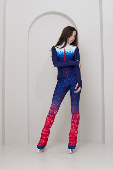 Figure Skating Outfit Two Pieces Set - CRYSTAL - Jacket & Pants