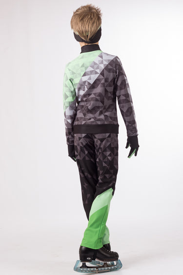 Figure Skating Outfit Two Pieces Set - KAI GREEN - Jacket & Pants