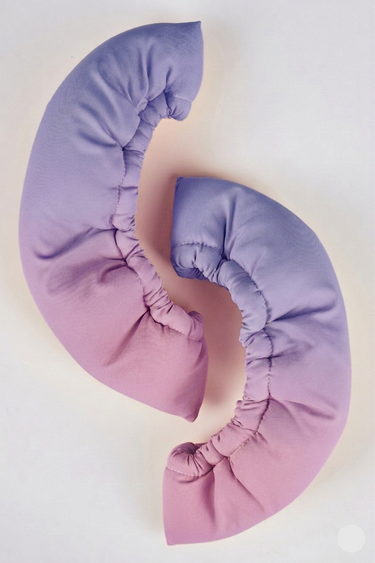 Purple and pink headband on a white background