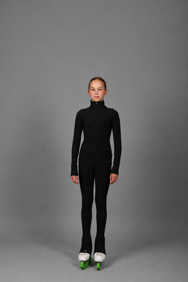 Long Sleeve Ice Skating Jacket with Gold  Angel Wings