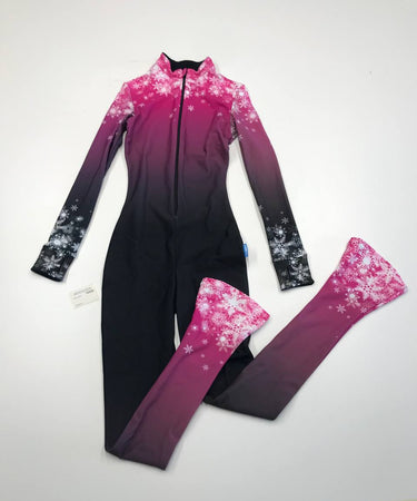 Figure Skating Overall Body Suit - FLASH PINK TORELLA size 160 - Reduced price