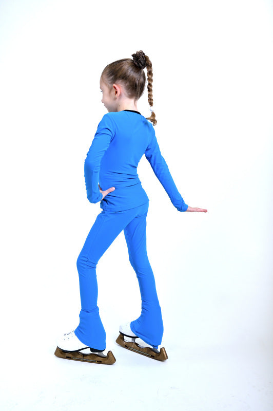 Ensemble deux pièces de tenue de patinage artistique - RADO Bleu - Veste et pantalon