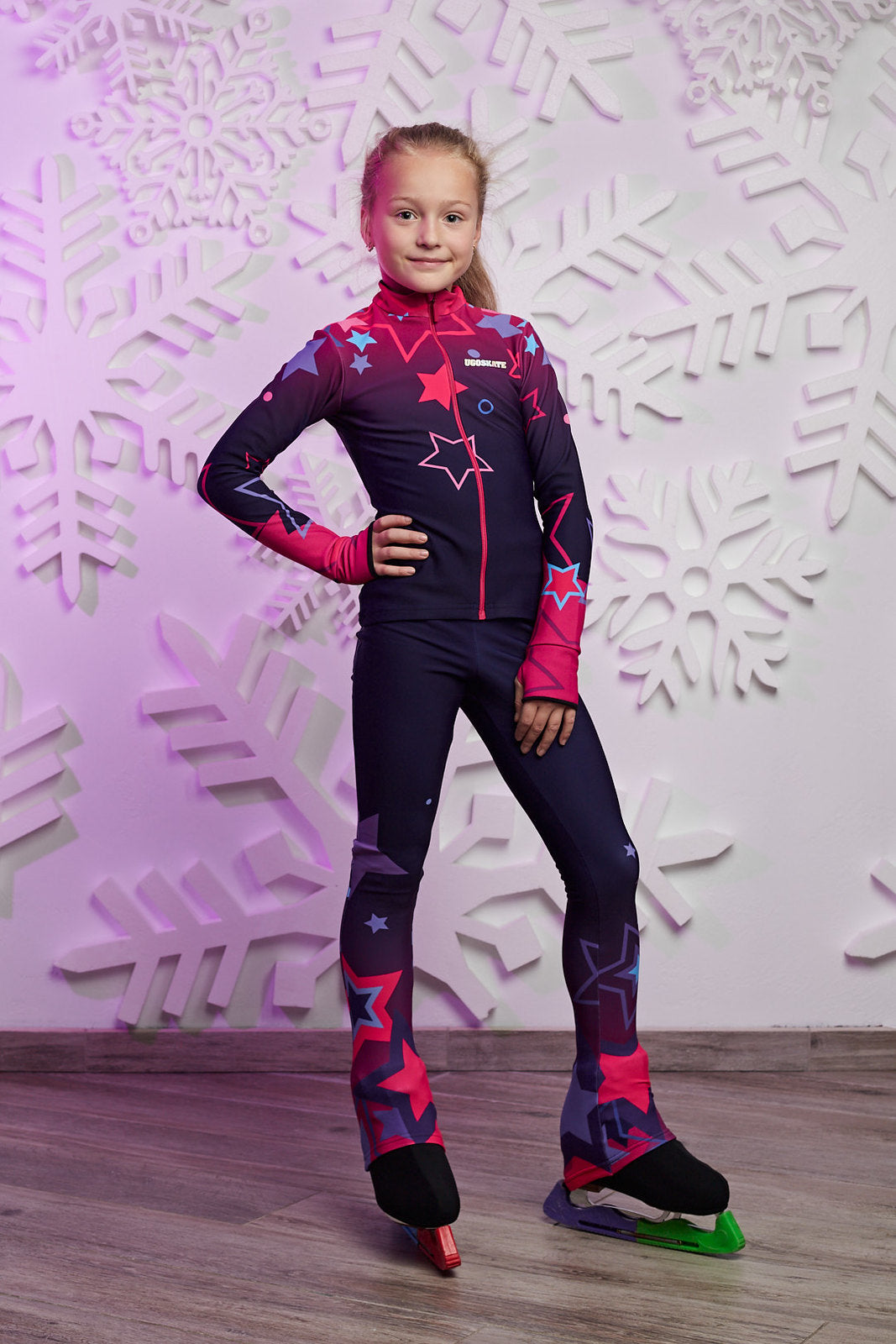 Figure Skating Outfit Two Pieces Set - JUNIOR STAR - Jacket & Pants